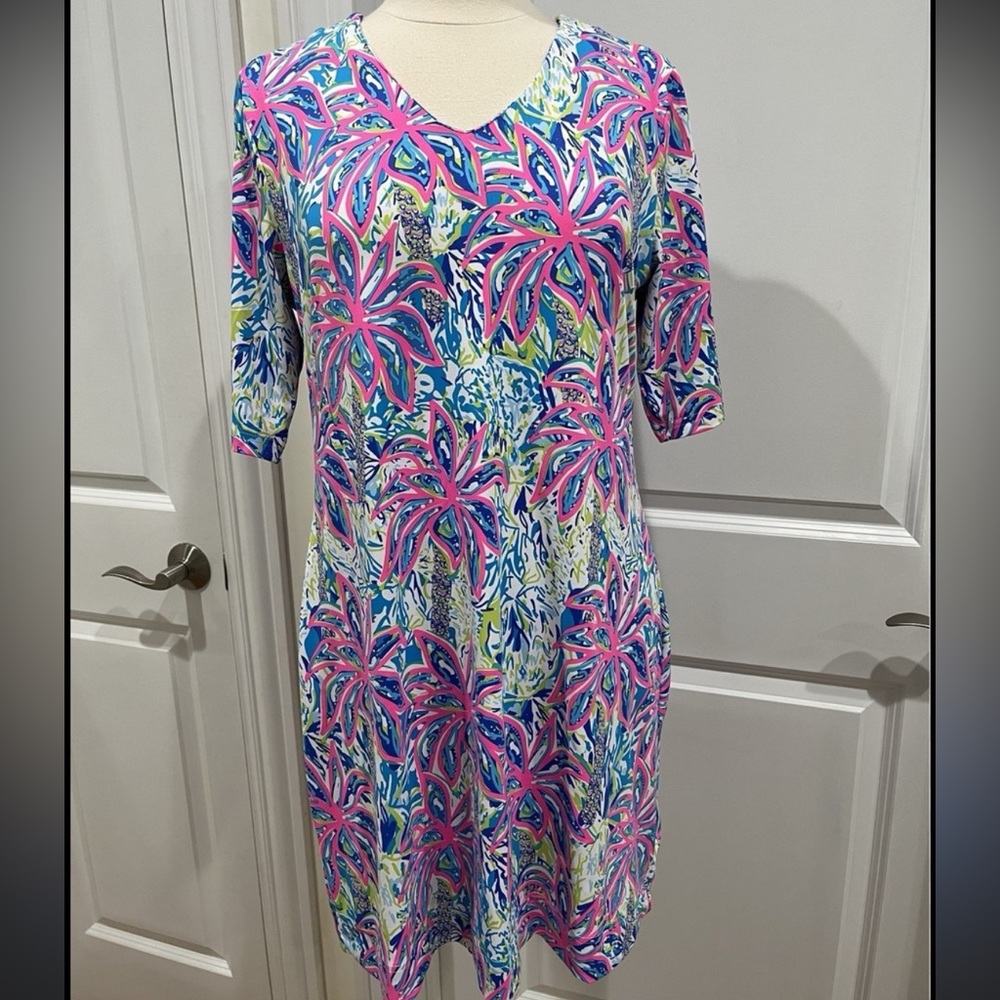 Lulu -B Vibrant Palm Tree Women's dress
